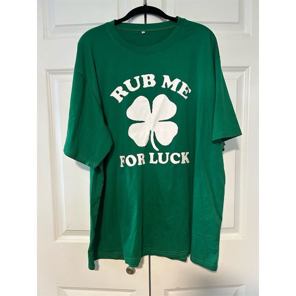 St. Patrick's Day Green Graphic T-Shirt 2XL Unisex Short Sleeve
